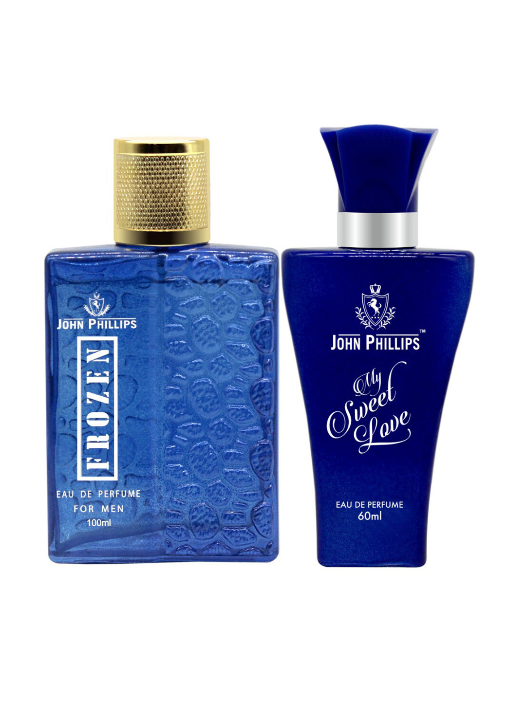 

JOHN PHILLIPS Set of 2 Eau De Parfum - My Sweet Love 60 ml & Men Frozen 100 ml, Blue