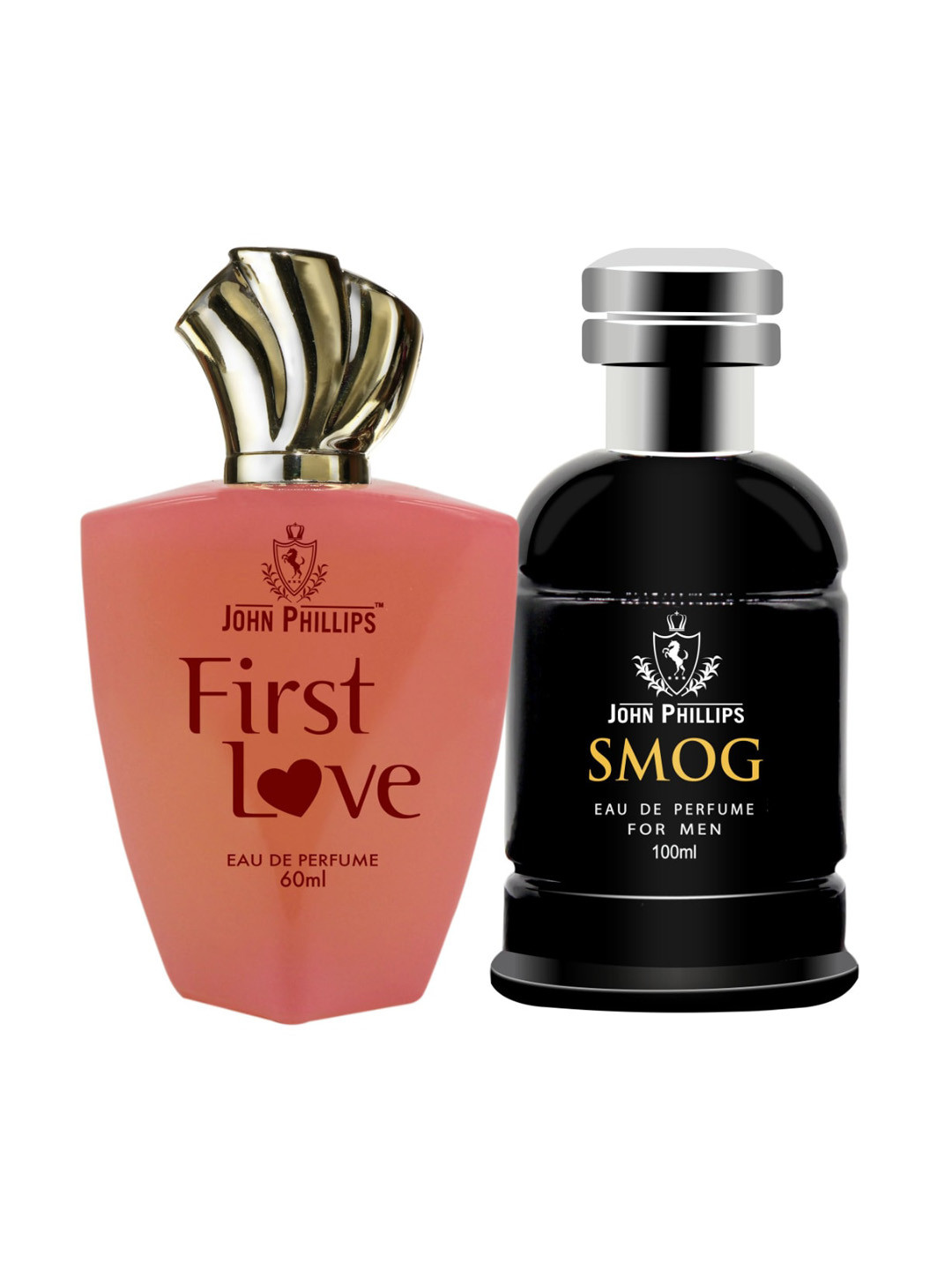 

JOHN PHILLIPS First Love & Smog Set Of 2 Long Lasting Eau De Parfum, Black