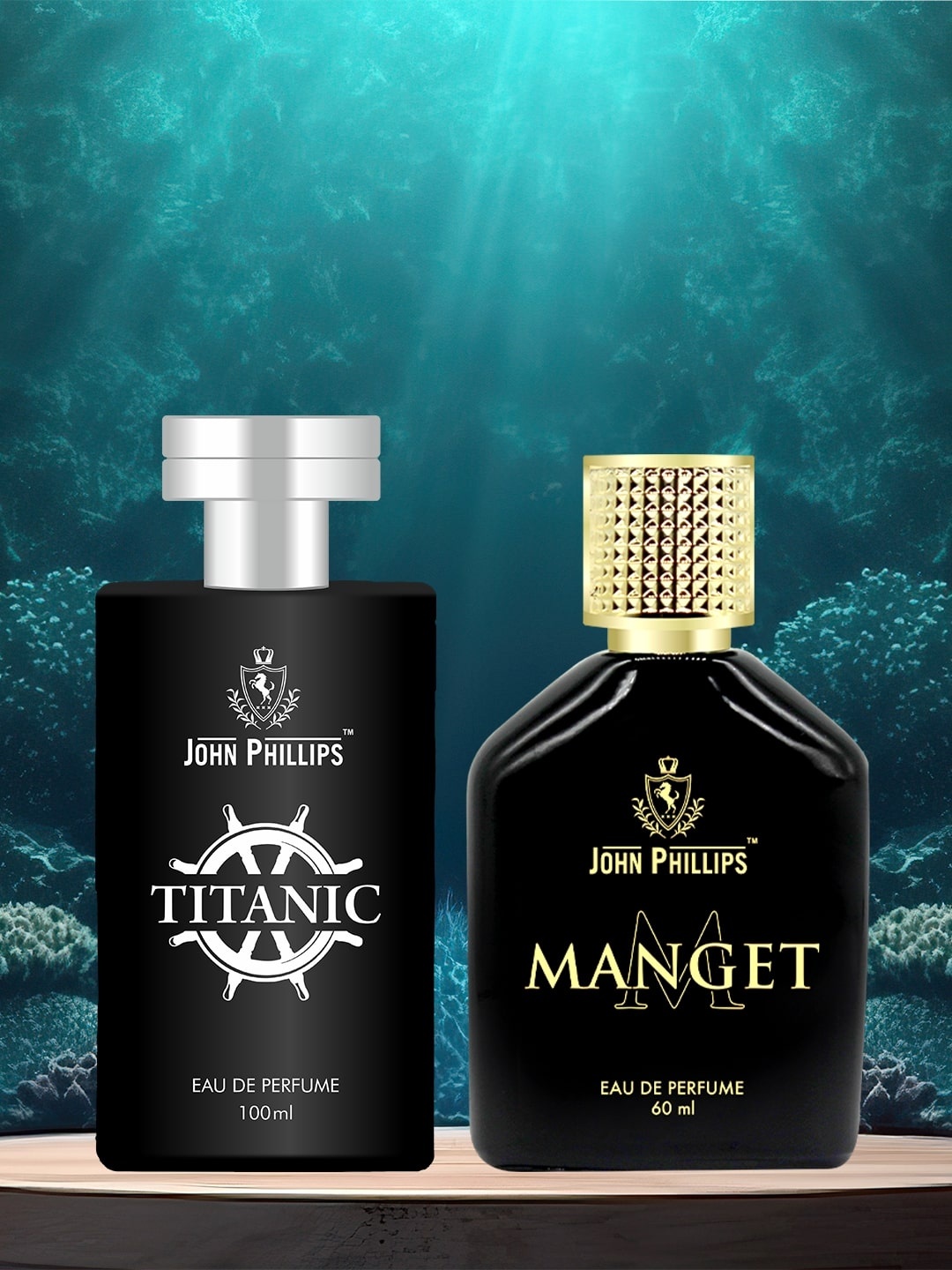 

JOHN PHILLIPS Set Of 2 Eau De Parfum - Titanic 100ml & Manget 60ml, Black