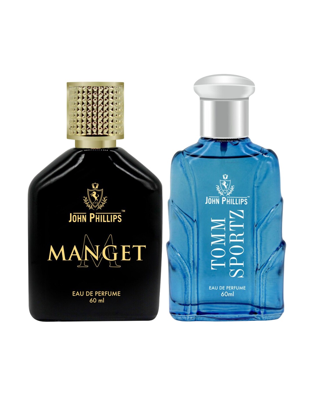 

JOHN PHILLIPS Set Of 2 Eau De Parfum - Manget 60ml & Tomm Sportz 60ml, Blue
