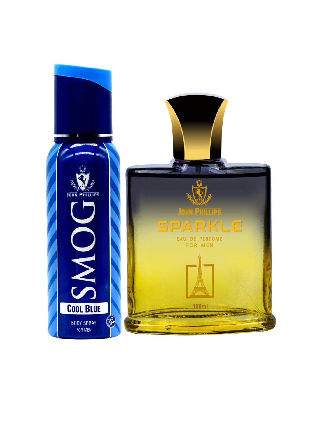 

JOHN PHILLIPS Smog Cool Blue No Gas Deodorant & Sparkle Perfume