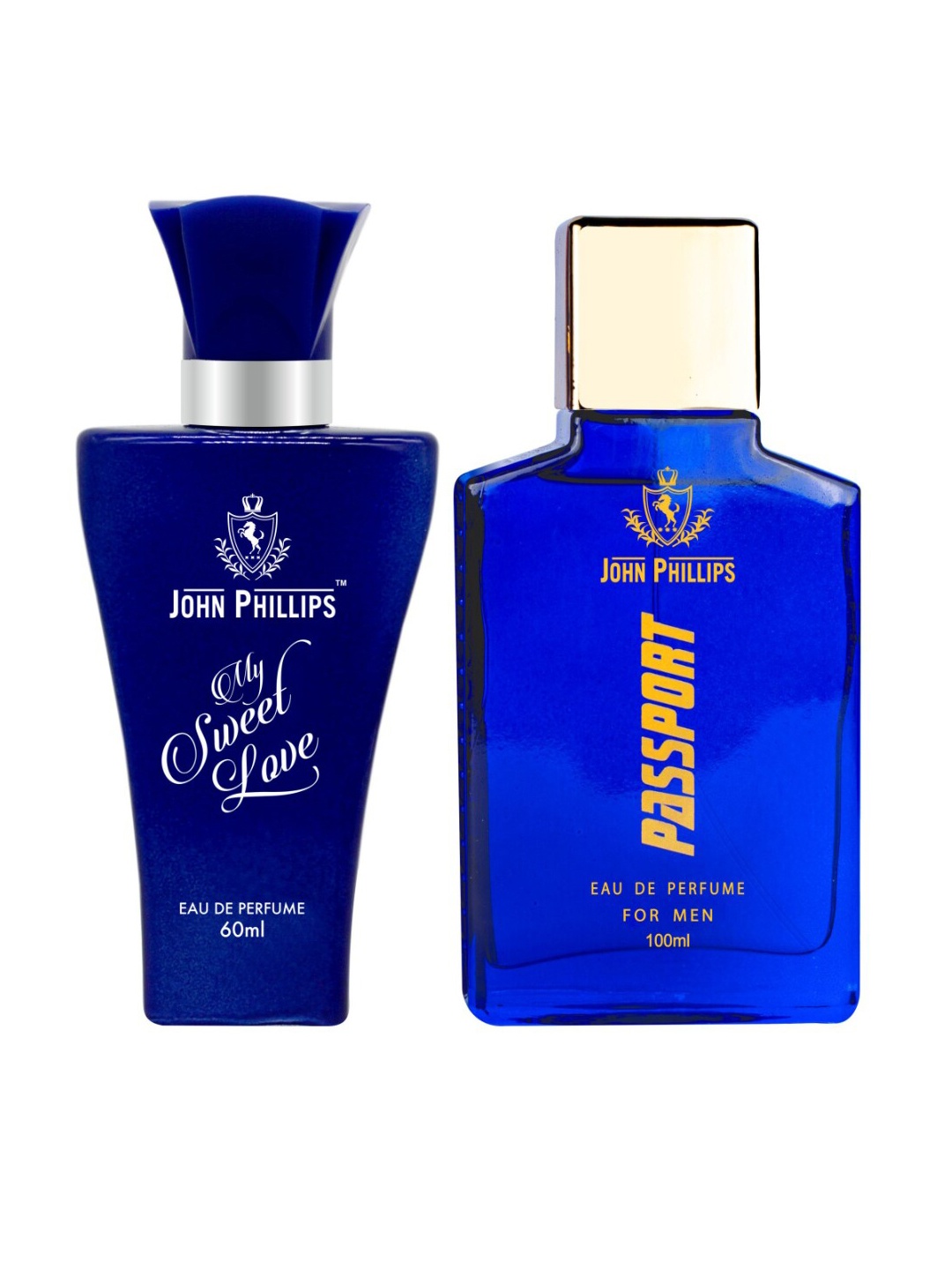 

JOHN PHILLIPS My Sweet Love & Passport Pack of 2 Long Lasting Eau De Parfum, Blue
