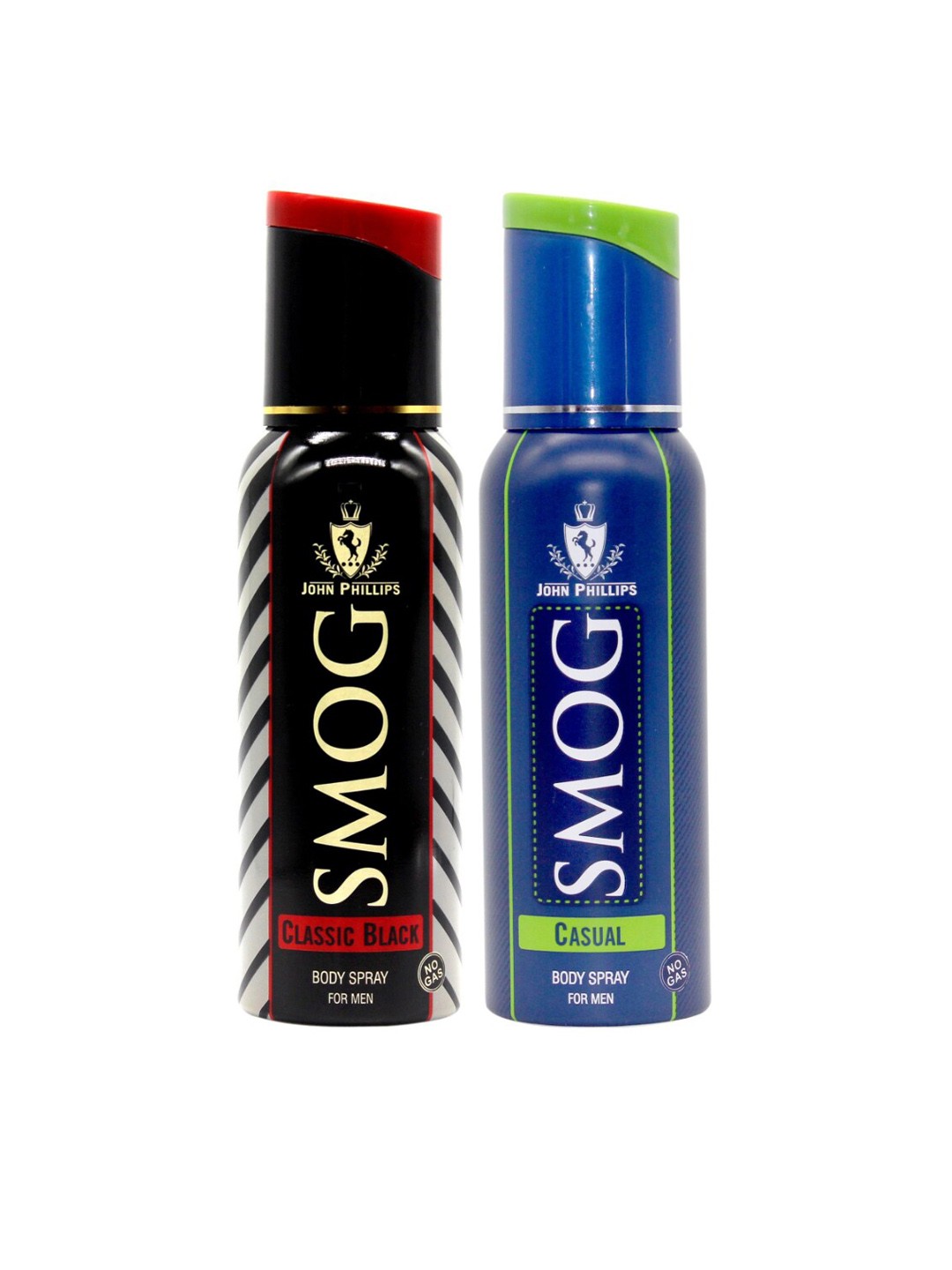 

JOHN PHILLIPS Set Of Smog Casual & Smog Classic No Gas Deo, Black
