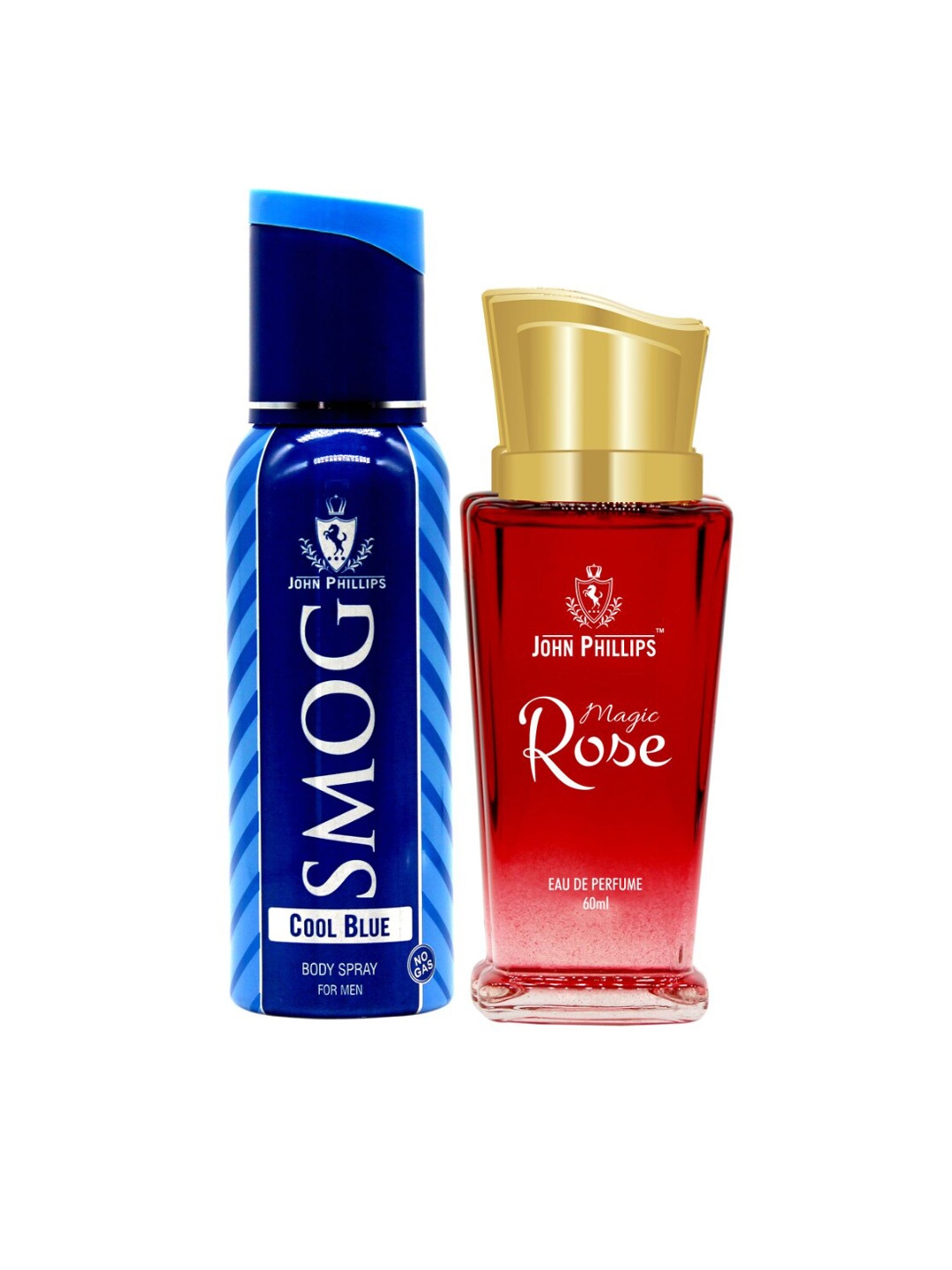 

JOHN PHILLIPS Men Pack of 2 Eau De French Perfume + Deodorant-120ml+60ml, Red