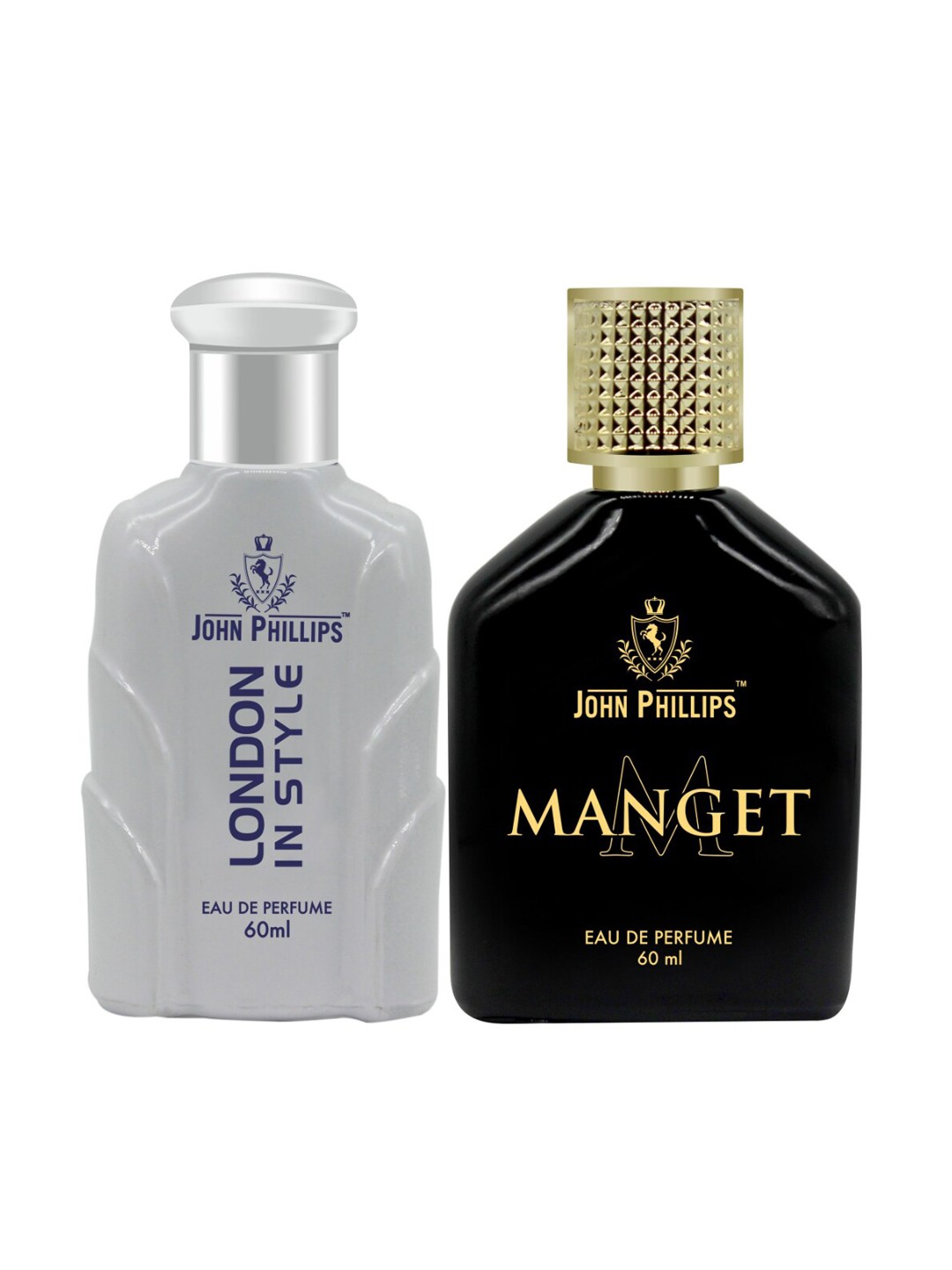 

JOHN PHILLIPS Set of 2 London In Style & Manget Eau De Parfum - 60ml Each, Black