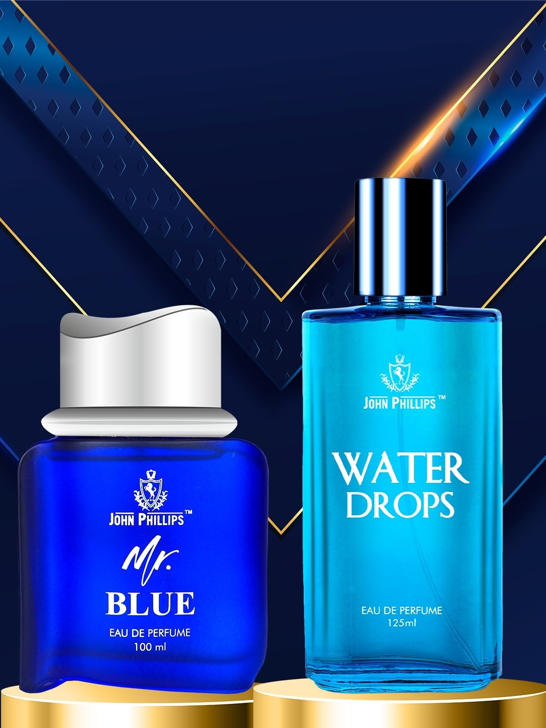 

JOHN PHILLIPS Unisex Mr Blue & Water Drops Eau De Parfum - 100ml+125ml