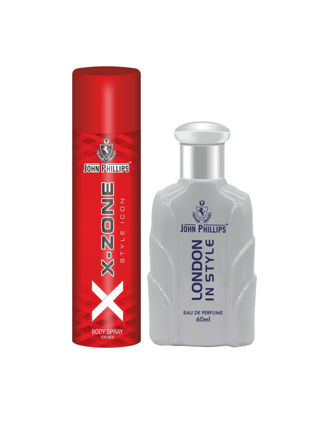 

JOHN PHILLIPS Set Of 2 London In Style Perfume & Xx-zone Deodorant, White