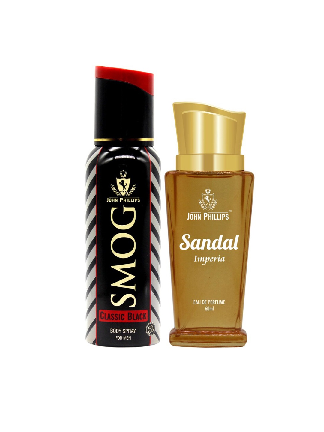 

JOHN PHILLIPS Men Set of 2 Eau De French Perfume + Deodorant-120ml+60ml, Black