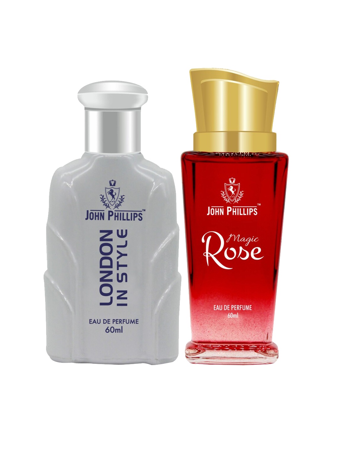

JOHN PHILLIPS Set Of 2 Eau De Parfum - London In Style 60ml & Magic Rose 60ml, Red