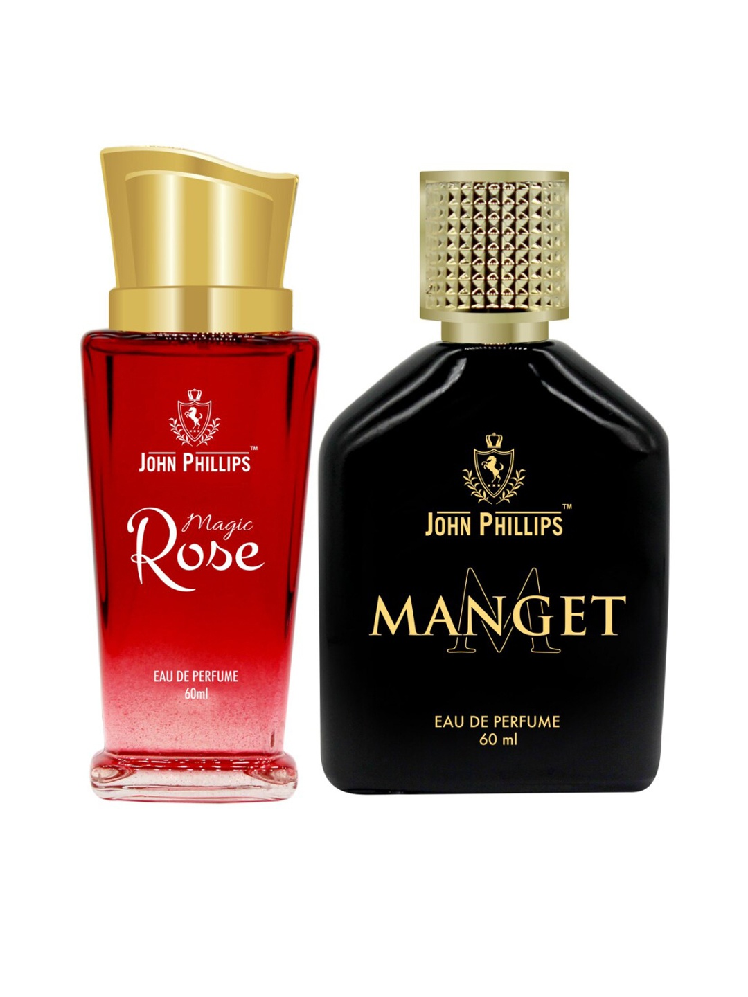

JOHN PHILLIPS Set Of 2 Magic Rose Eau De Perfume & Manget Eau De Perfume 60ml+60ml, Black