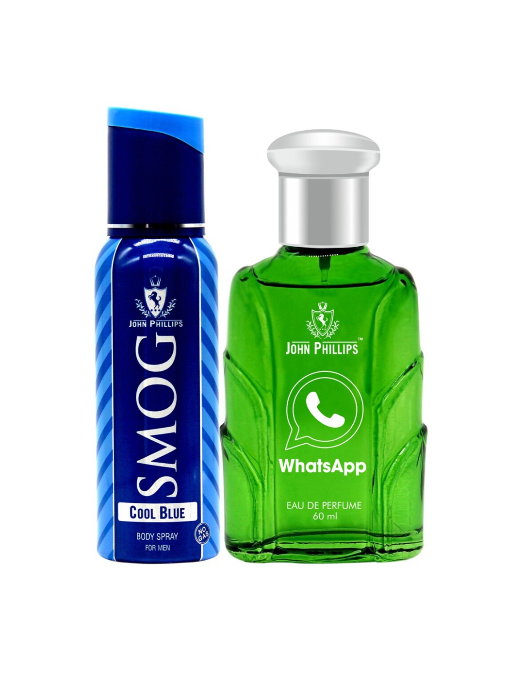

JOHN PHILLIPS Set Of 2 Smog Cool Blue Deo & Whatsapp Perfume