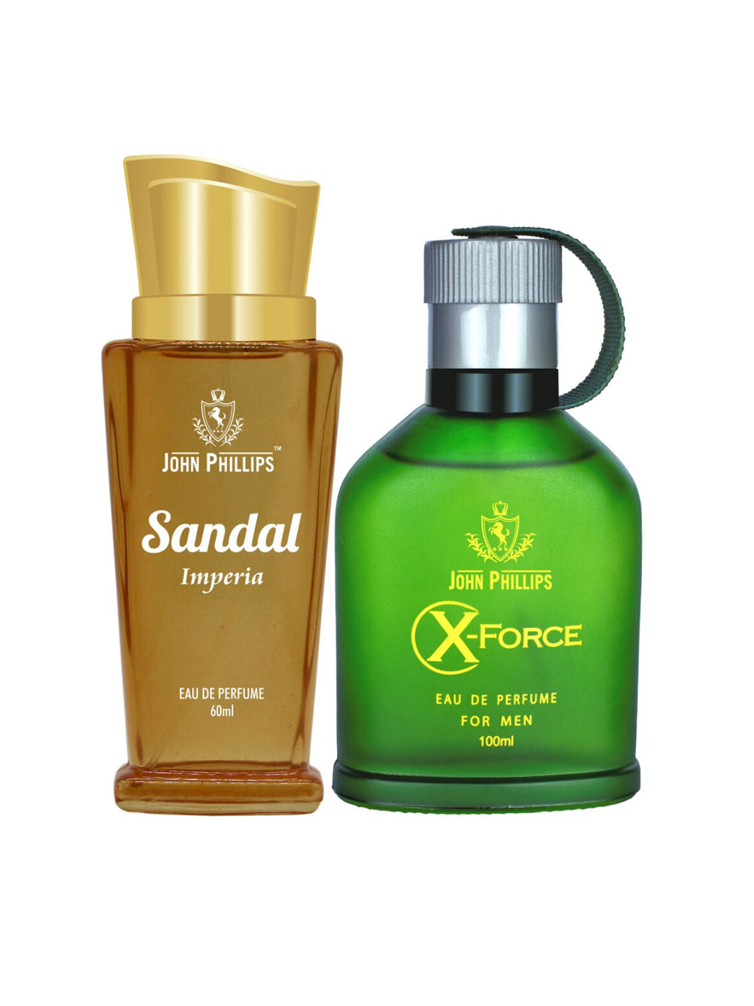 

JOHN PHILLIPS Unisex Set Of Sandal Imperia & X-Force Eau De Parfum - 60ml+100ml, Green