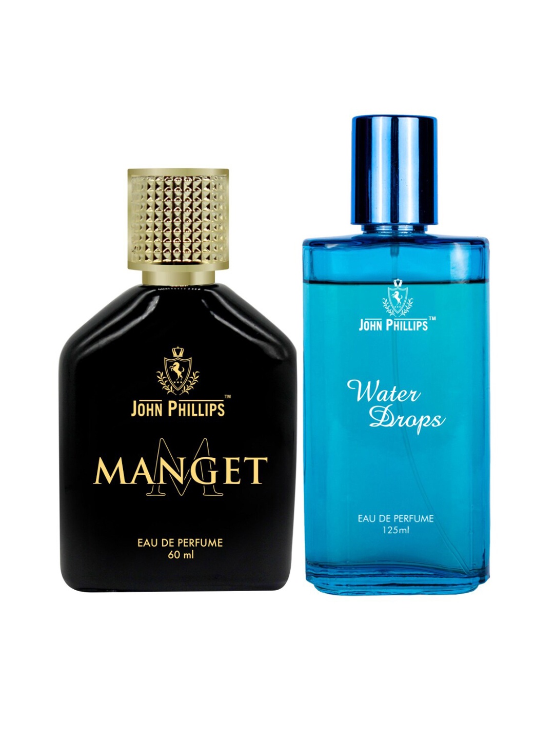 

JOHN PHILLIPS Unisex Set of Manget & Water Drops Eau De Parfum - 60ml+125ml, Blue
