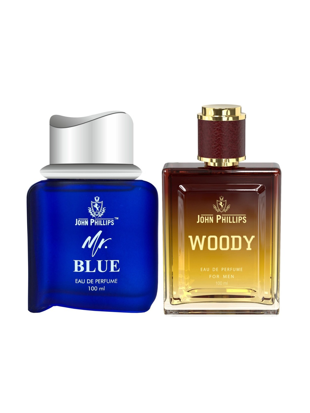 

JOHN PHILLIPS Set Of 2 Mr Blue & Woody Long Lasting Eau De Parfum 100 ml Each