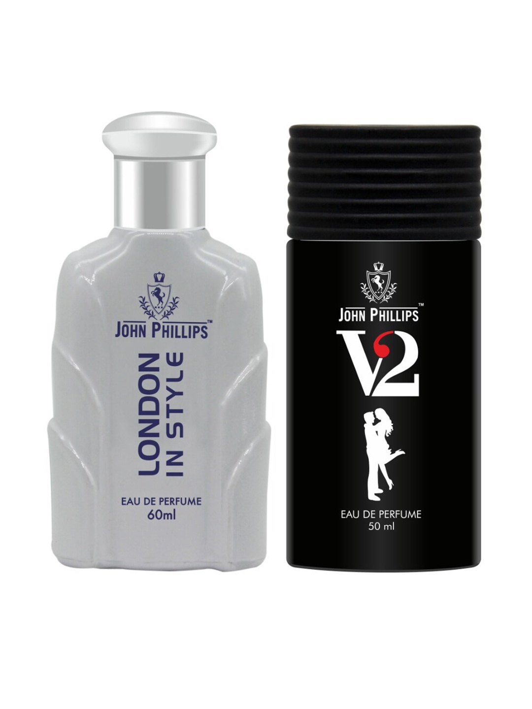 

JOHN PHILLIPS London In Style Set Of 2 Long Lasting Eau De Parfum 60 ml, Black