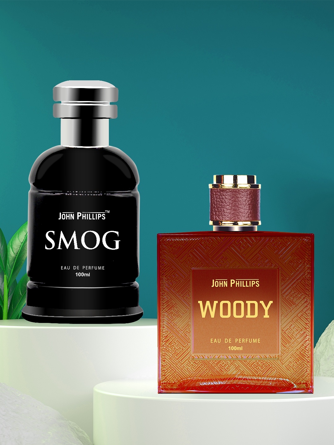 

JOHN PHILLIPS Set Of 2 Smog & Woody Perfume and Body Mist 100 ml, Na