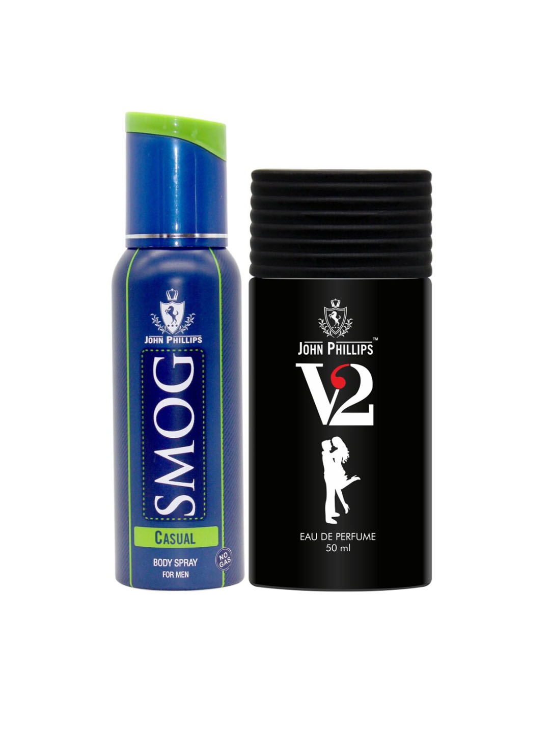 

JOHN PHILLIPS Smog Casual No Gas Deodorant & V2 Perfume, Na