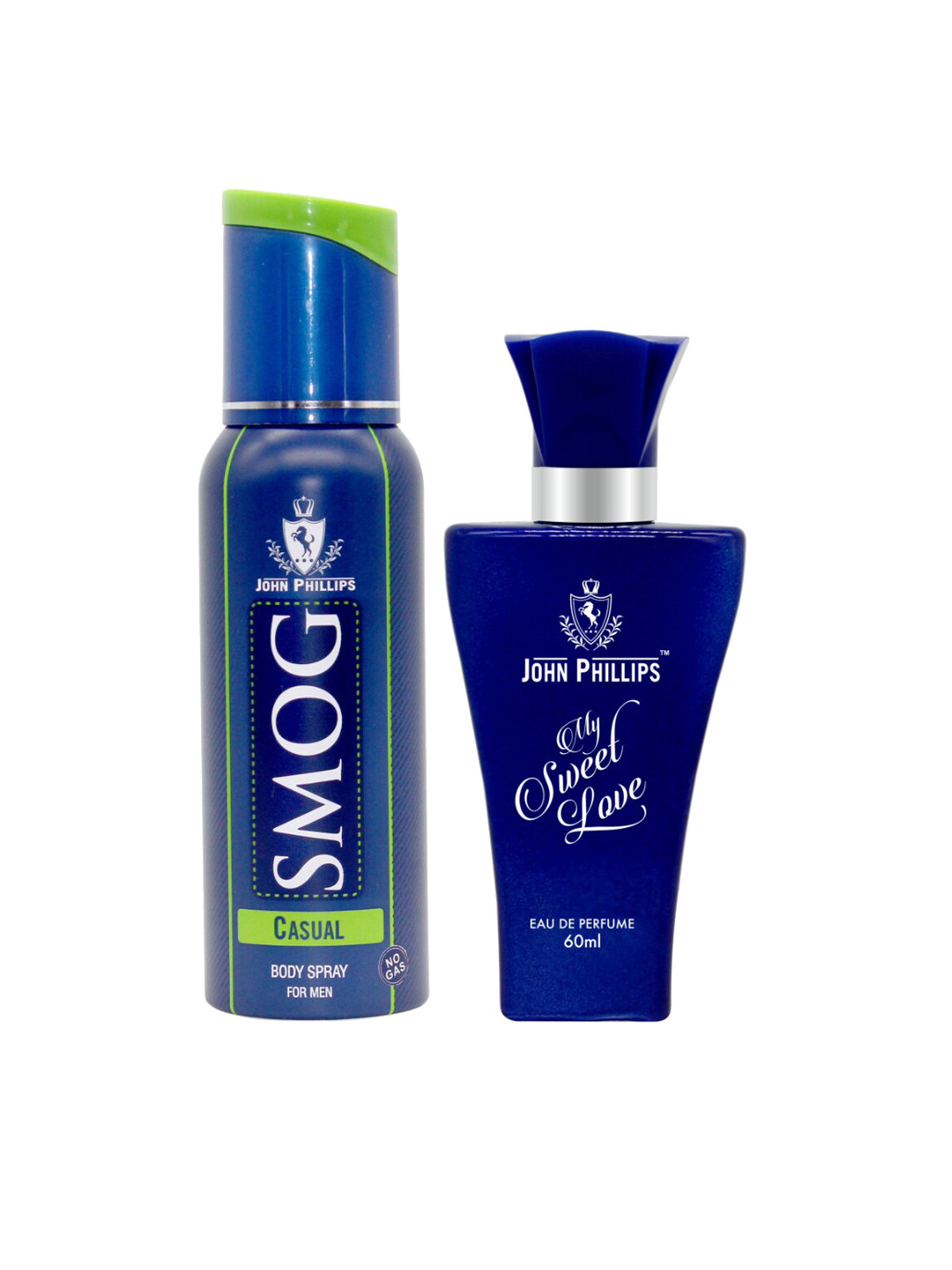 

JOHN PHILLIPS Men Set of 2 Eau De French Perfume + Deodorant-120ml+60ml, Blue