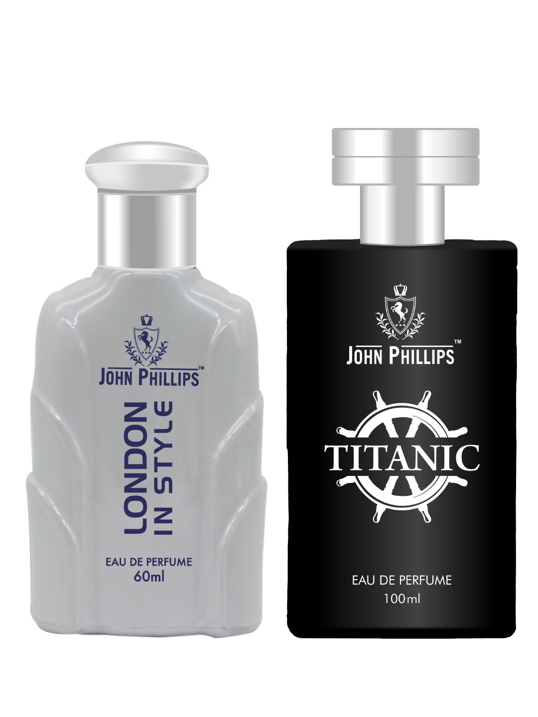 

JOHN PHILLIPS Set Of 2 London In Style 60 ml & Titanic 100 ml Long Lasting Eau De Parfum, White