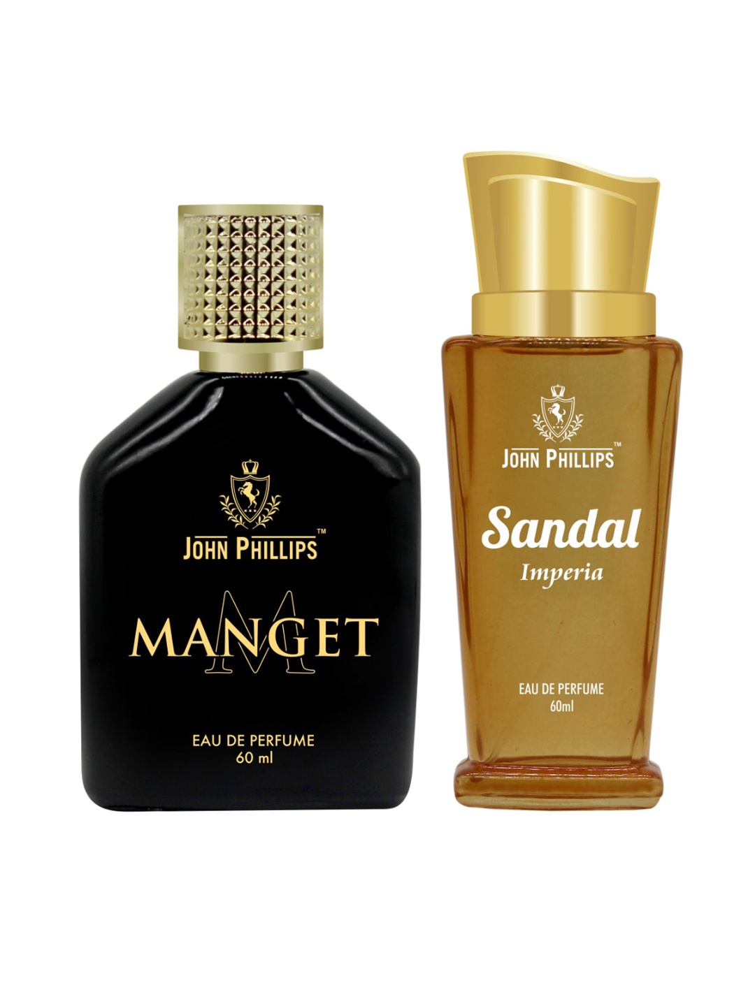 

JOHN PHILLIPS Set Of 2 Magnet Eau De Perfume & Sandal Eau De Perfume - 60ml Each, Black