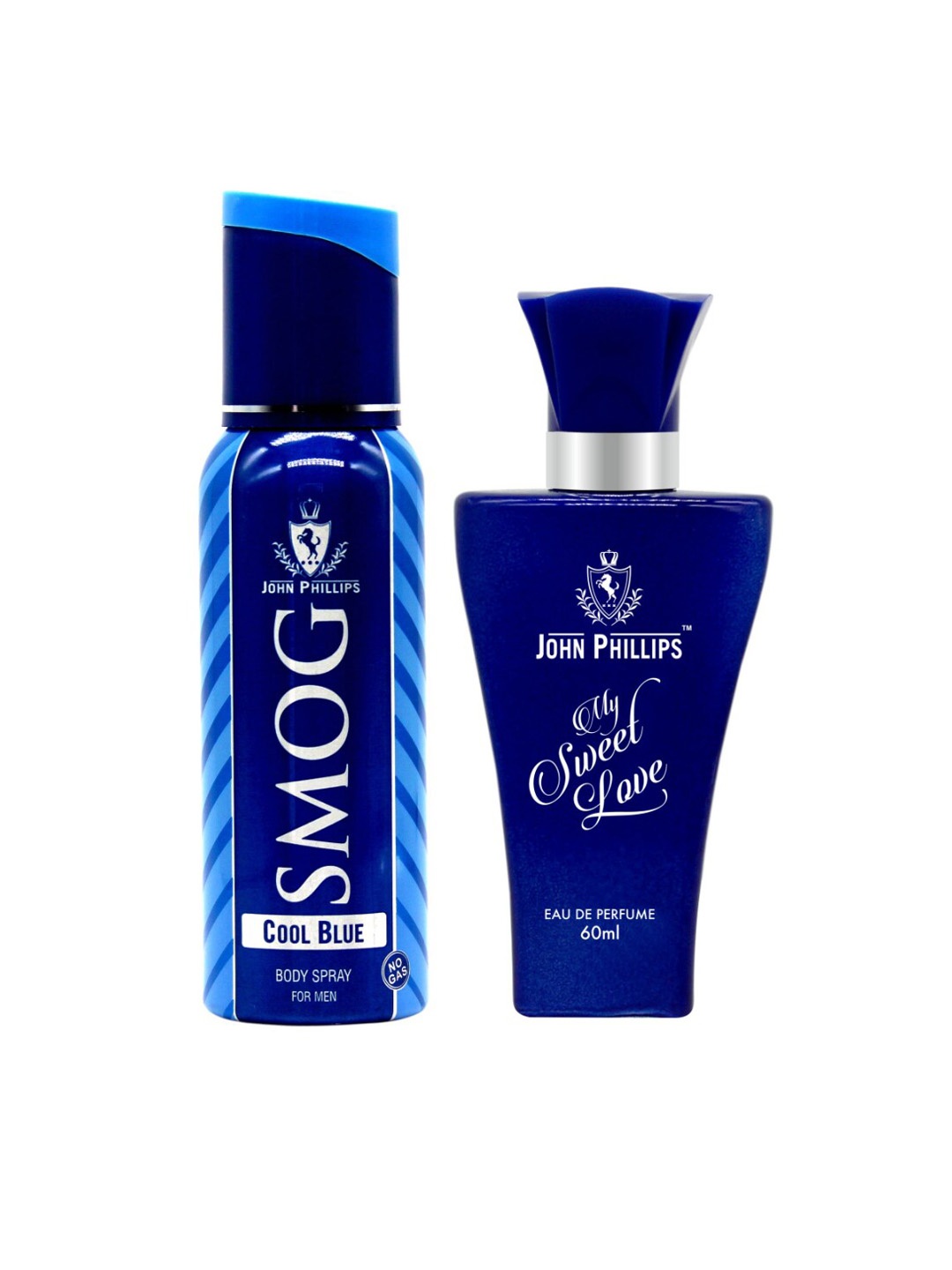 

JOHN PHILLIPS Men Set of 2 Eau De French Perfume + Deodorant-120ml+60ml, Blue