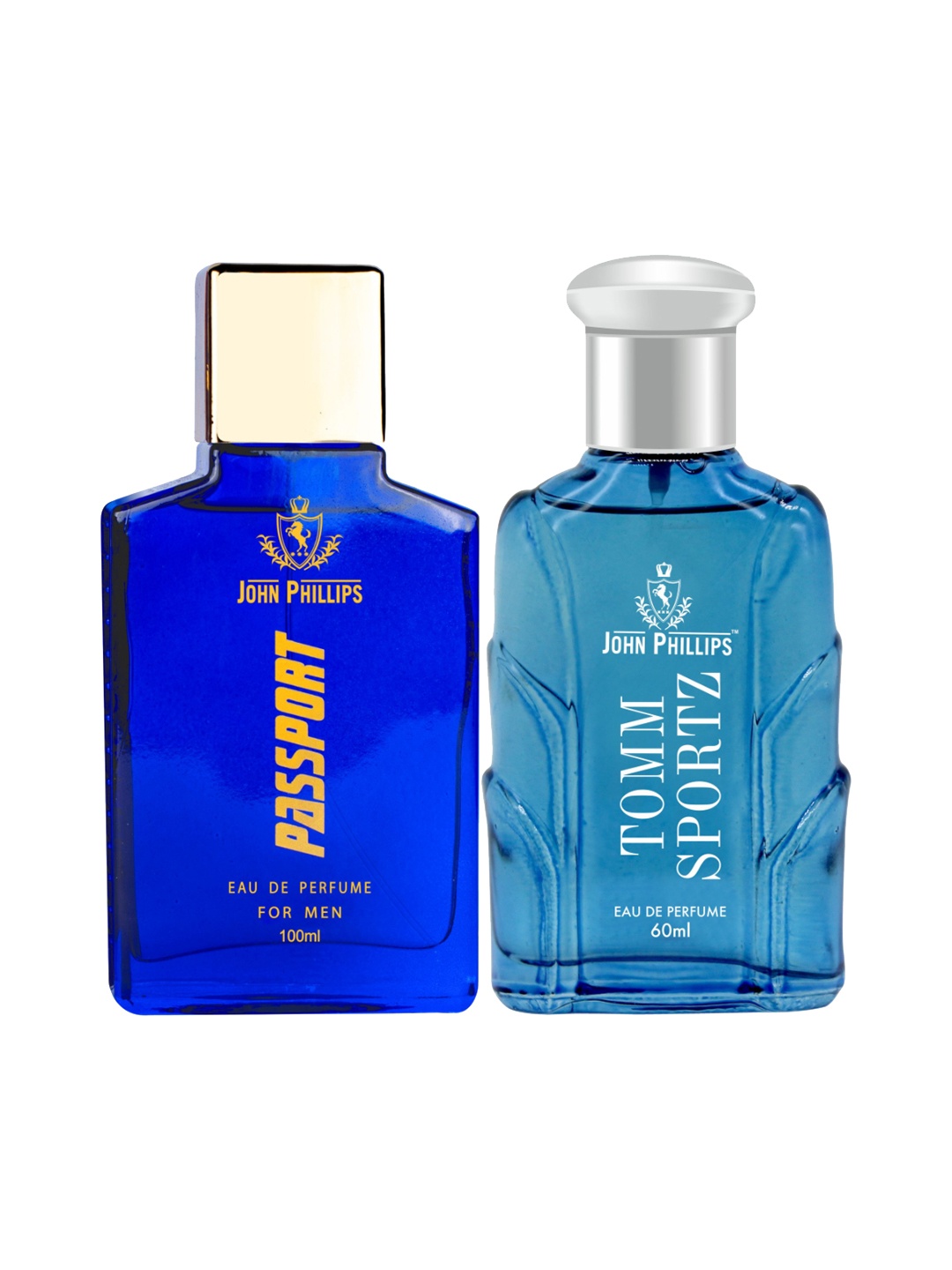 

JOHN PHILLIPS Set Of 2 Eau De Parfum - Men Passport 100ml & Tomm Sportz 60ml, Blue