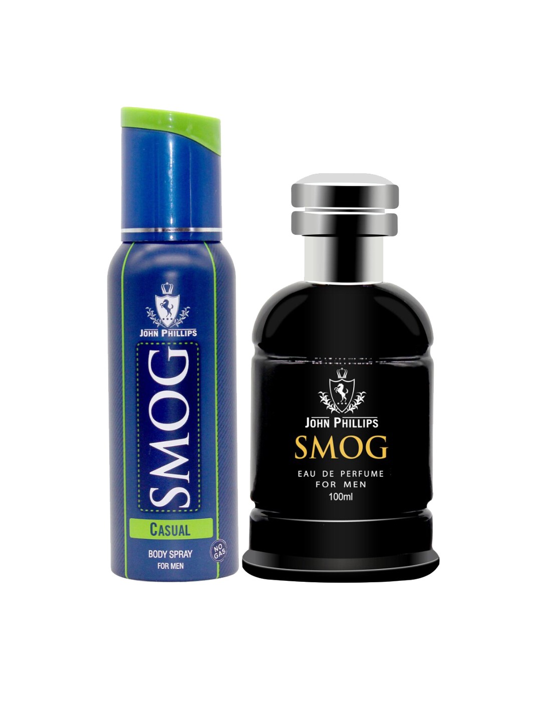 

JOHN PHILLIPS Pack of 2 Eau De French Perfume + Deodorant-100ml+120ml, Black
