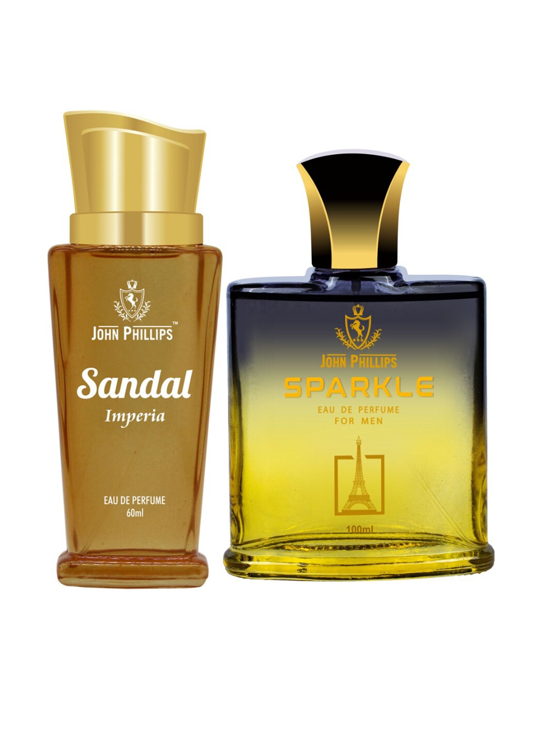 

JOHN PHILLIPS Set Of 2 Eau De Parfum - Men Sparkle 100ml & Sandal Imperia 60ml, Brown