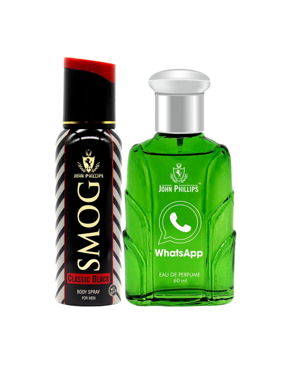 

JOHN PHILLIPS Set Of Smog Classic Black Deo 120 ml & Whatsapp Perfume 60 ml