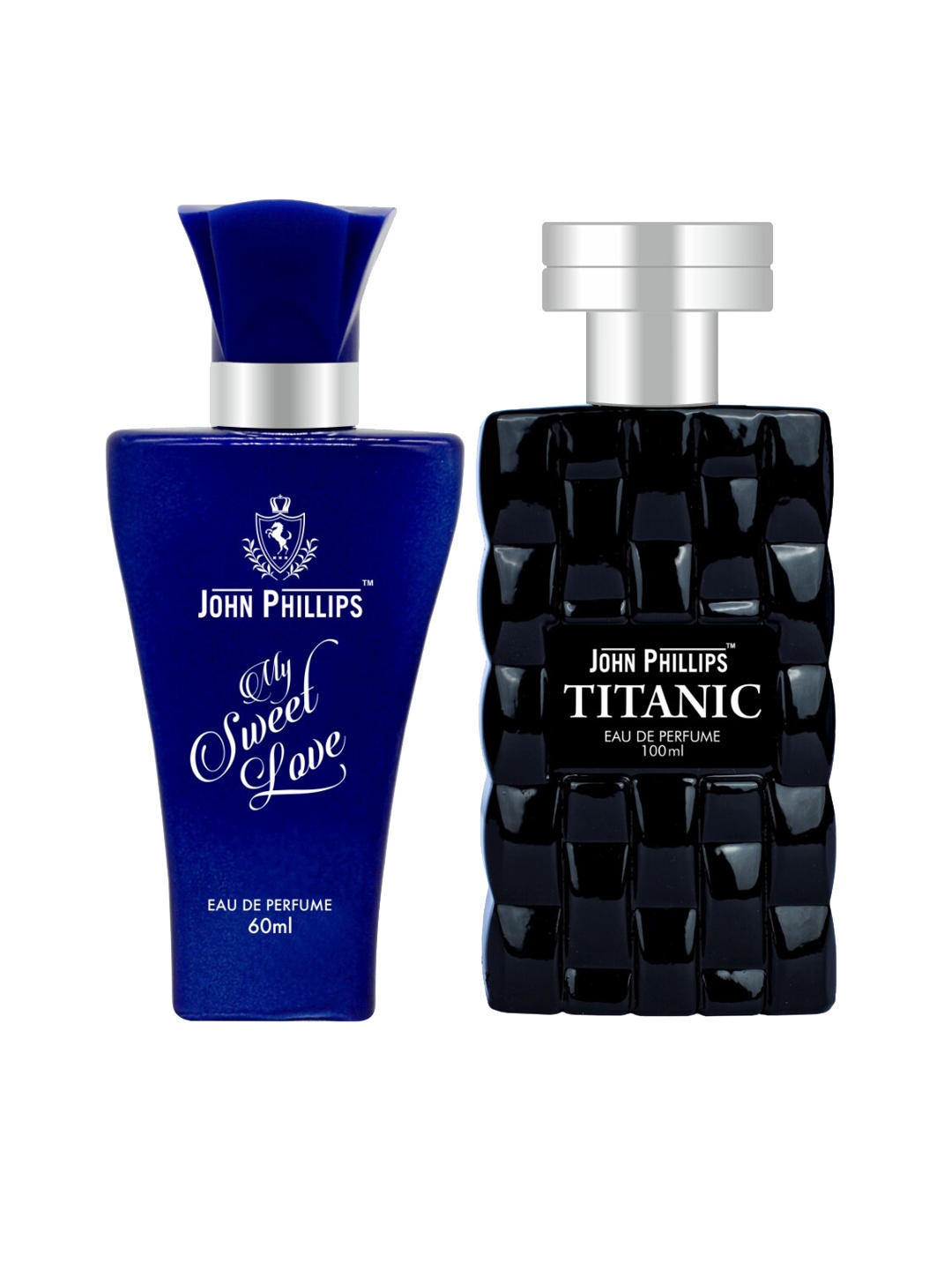 

JOHN PHILLIPS Set Of 2 Eau De Parfum - My Sweet Love 60ml & Titanic 100ml, Blue