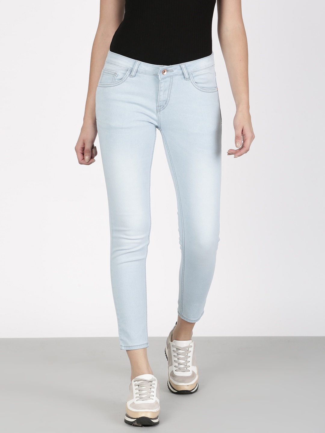 

ether Women Blue Skinny Fit Mid-Rise Clean Look Stretchable Jeans