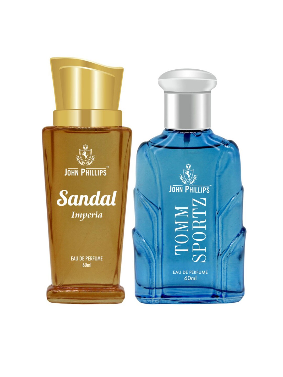 

JOHN PHILLIPS Set Of 2 Eau De Parfum - Sandal Imperia 60ml & Tomm Sportz 60ml, Blue