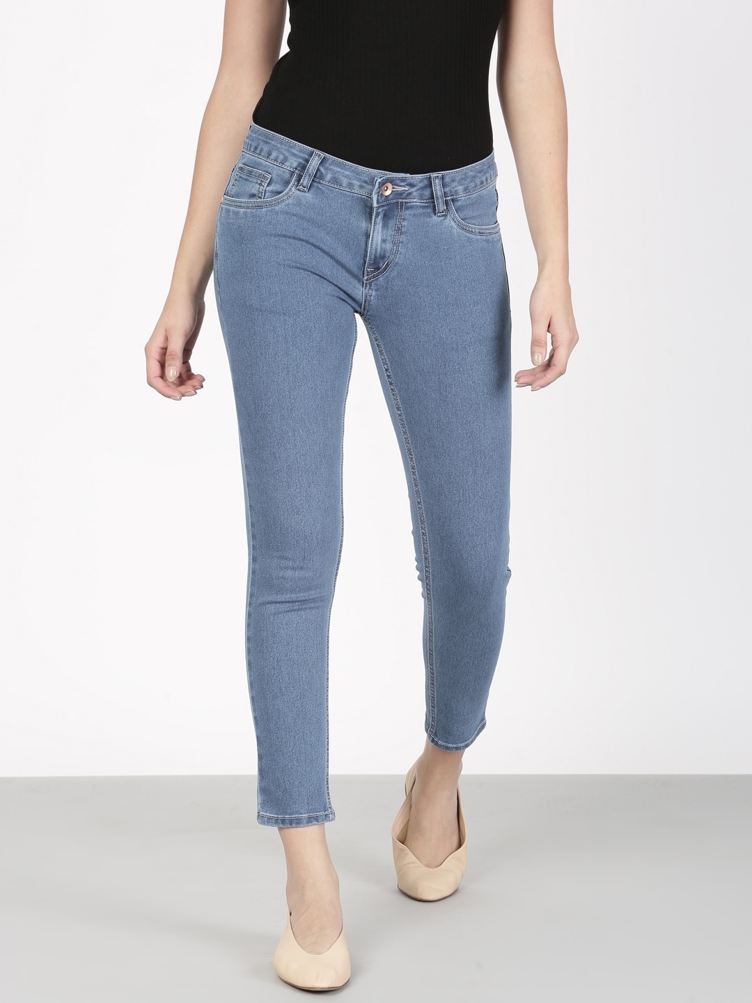 

ether Women Blue Skinny Fit Mid-Rise Clean Look Stretchable Jeans