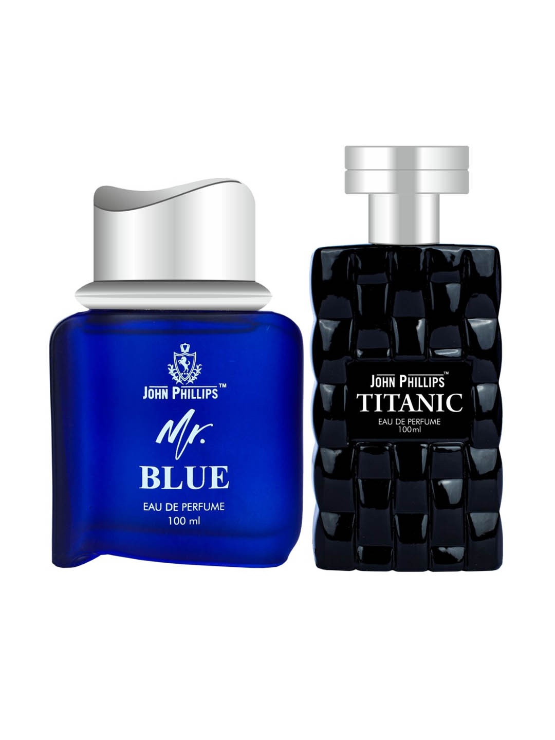 

JOHN PHILLIPS Set of 2 Long Lasting Eau De Parfum - Mr Blue & Titanic - 100 ml each