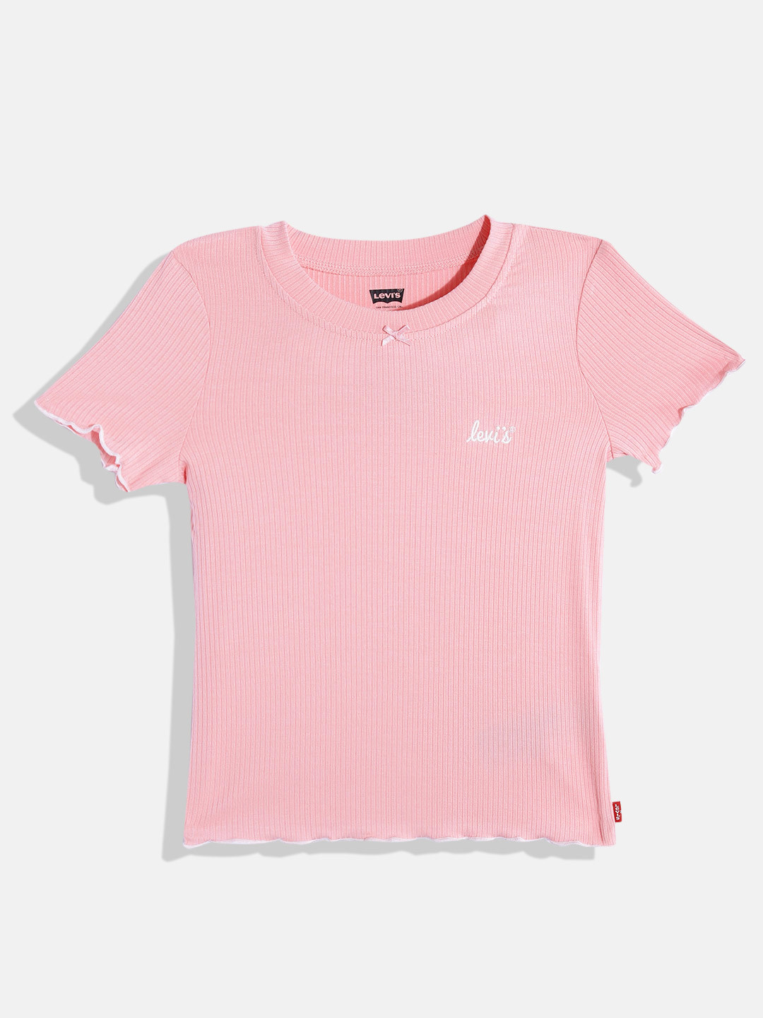 

Levis Meet & Greet Rib Crew T-shirt, Pink
