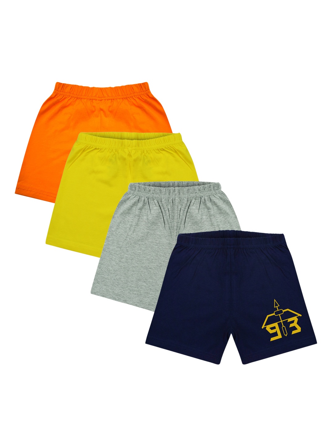 

Silver Fang Boys Pack of 4 Cotton Shorts, Orange
