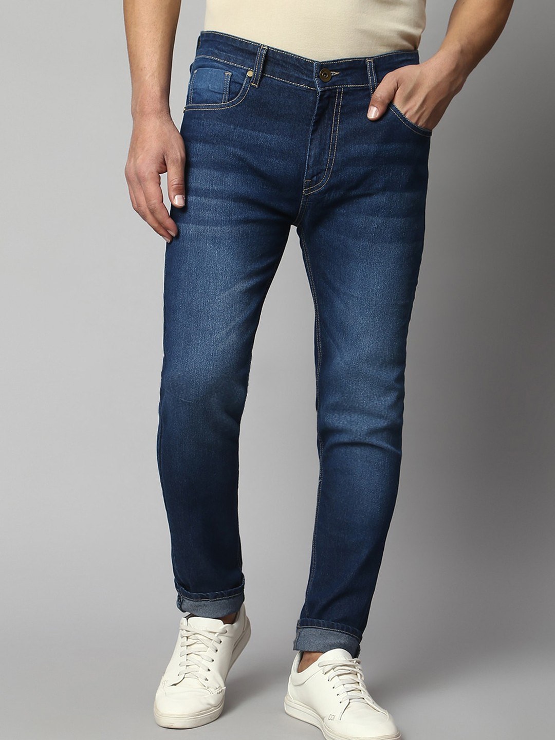 

Dennis Lingo Men Slim Fit Heavy Fade Jeans, Blue