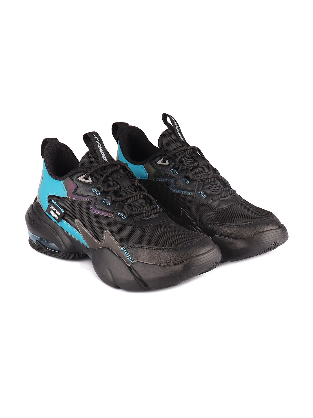 

FURO by Red Chief Men Dri-Fit Mesh Running Non-Marking Sports Shoes, Black