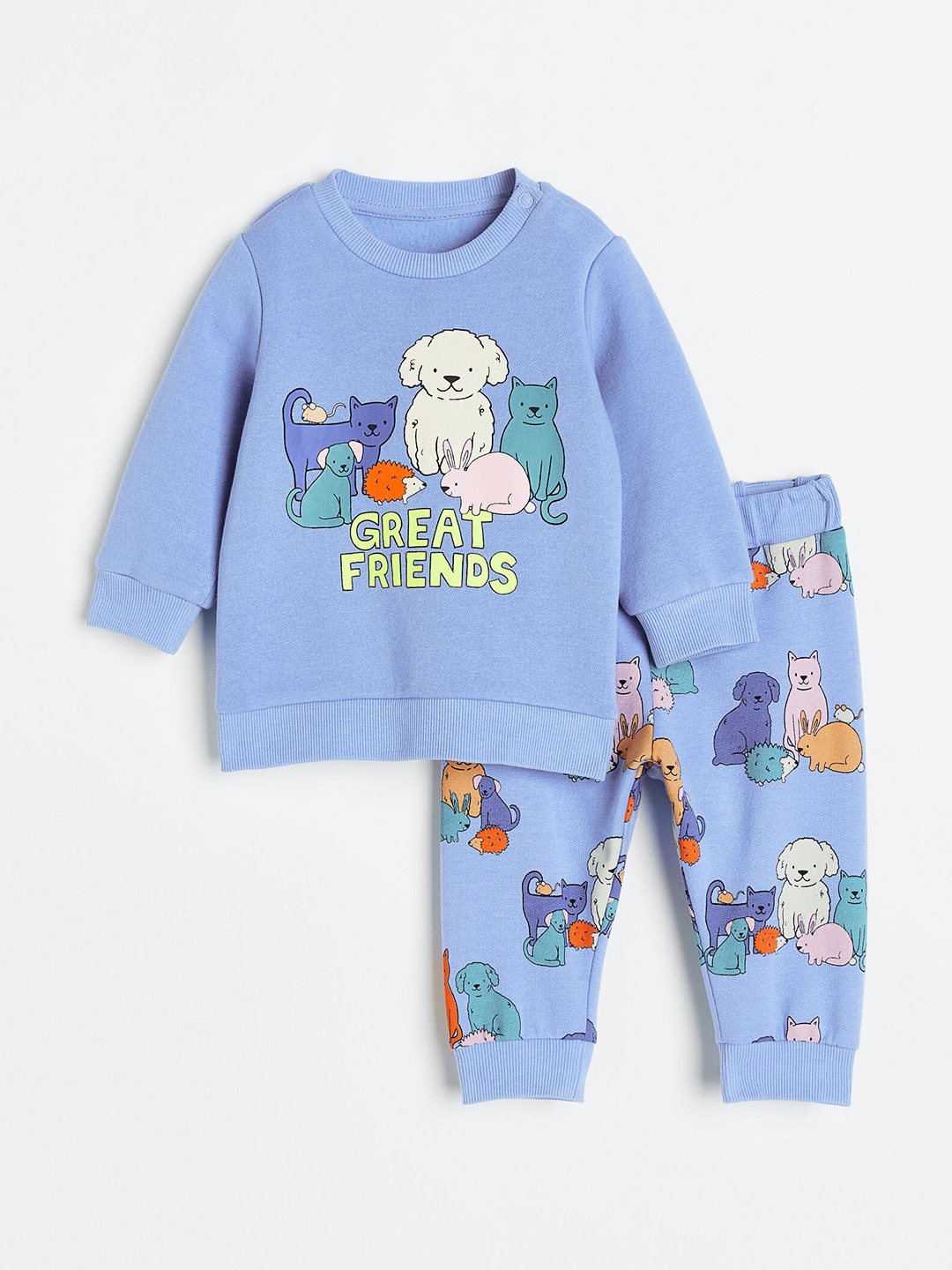

H&M Girls 2-Piece Cotton Set, Blue