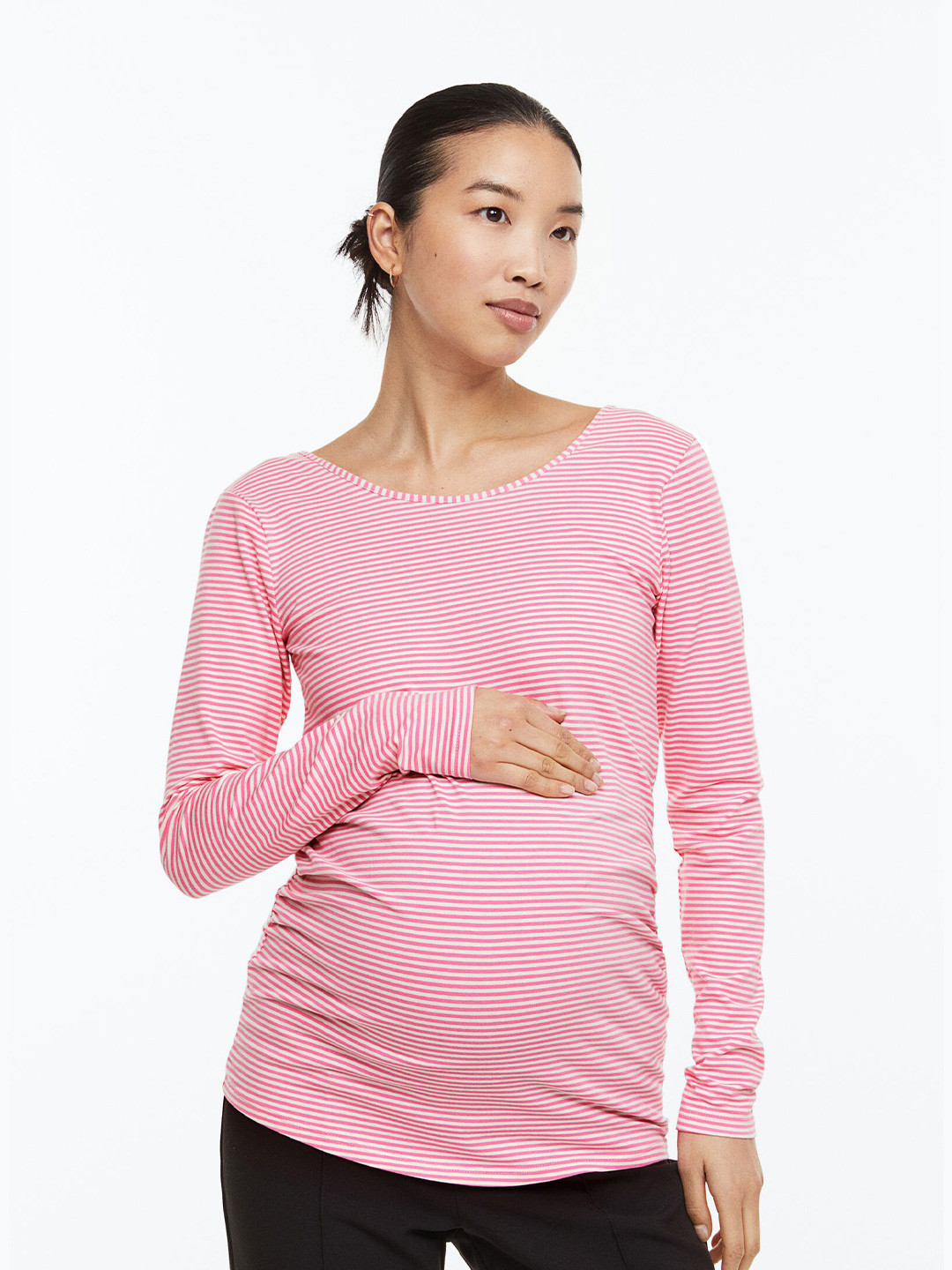 

H&M MAMA Cotton Jersey Top, Pink