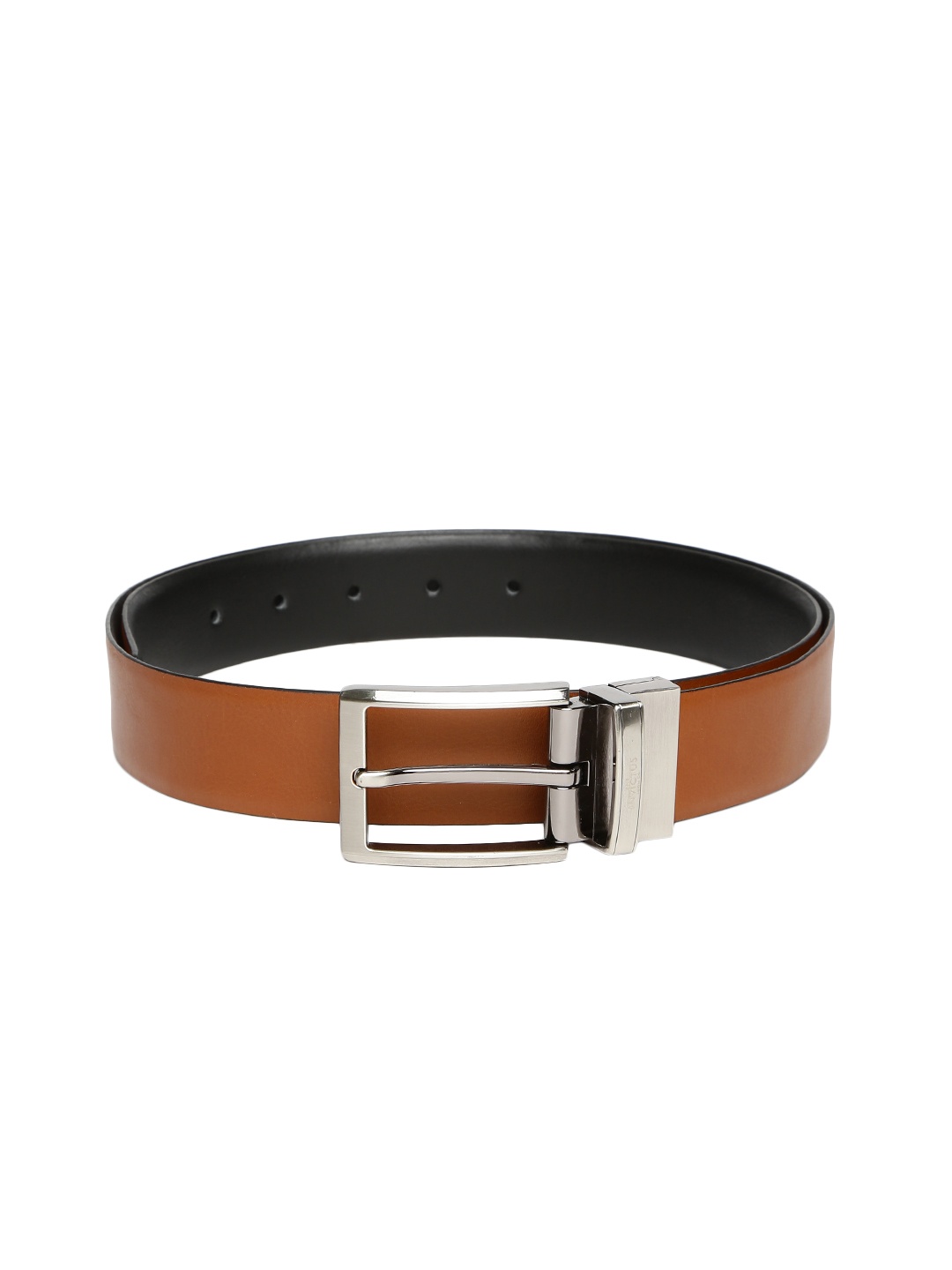 

INVICTUS Men Tan Brown & Black Reversible Leather Belt