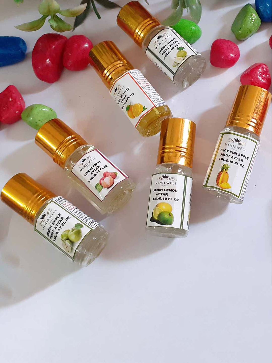 

Menjewell Set Of 6 Attar Gift Pack - 6ml Each, Yellow