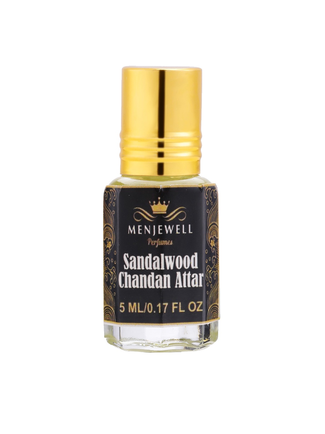 

Menjewell Unisex Sandalwood Chandan Long Lasting Attar - 5 ml, Black