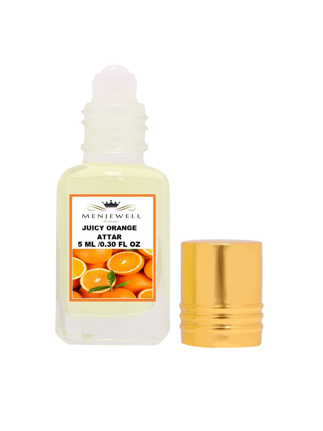 

Menjewell Premium Quality Juicy Orange Long Lasting Attar 5 ml, Yellow