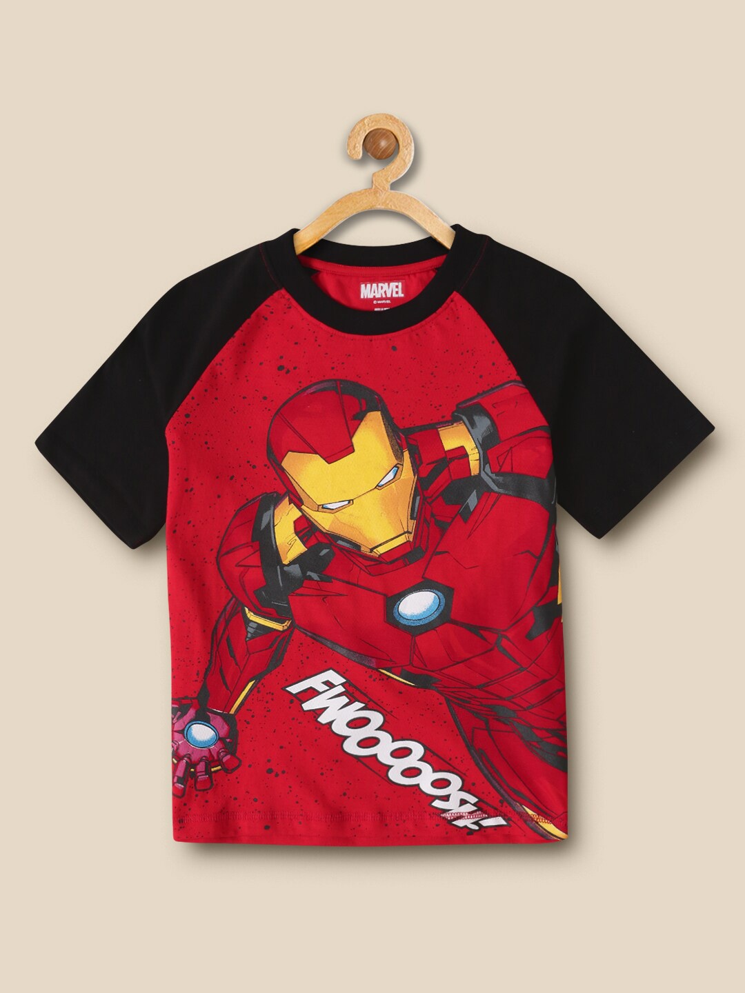 

Kids Ville Boys Iron Man-Printed Cotton T-Shirt, Red