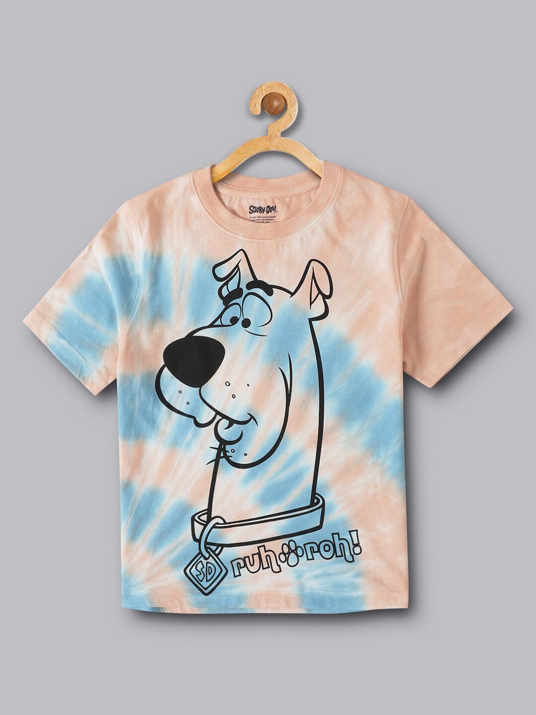 

Kids Ville Boys Scooby Doo-Printed Cotton T-Shirt, Peach
