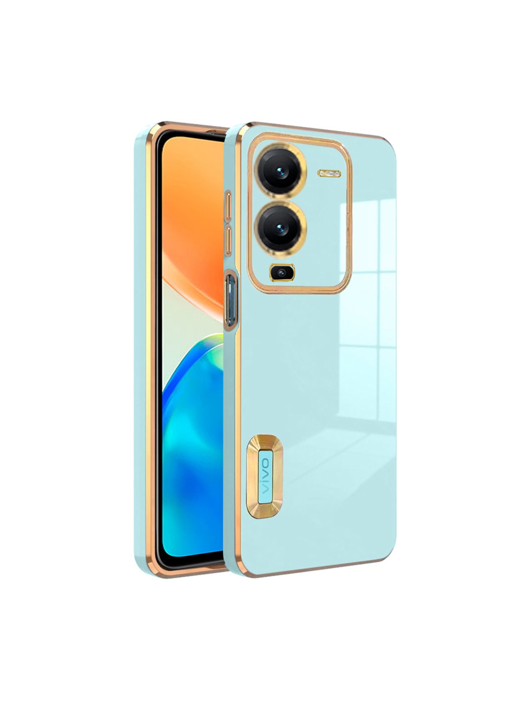 

Karwan Camera Protection Vivo V25 Pro Phone Back Case, Sea green