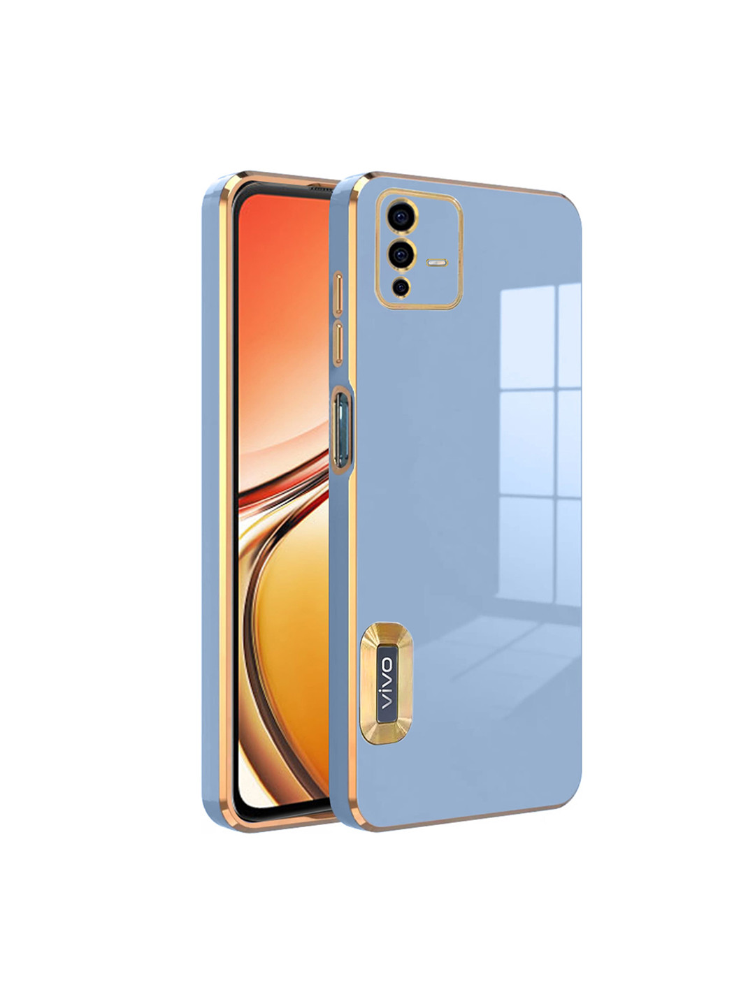 

Karwan Camera Protection Vivo V23 Back Case, Blue