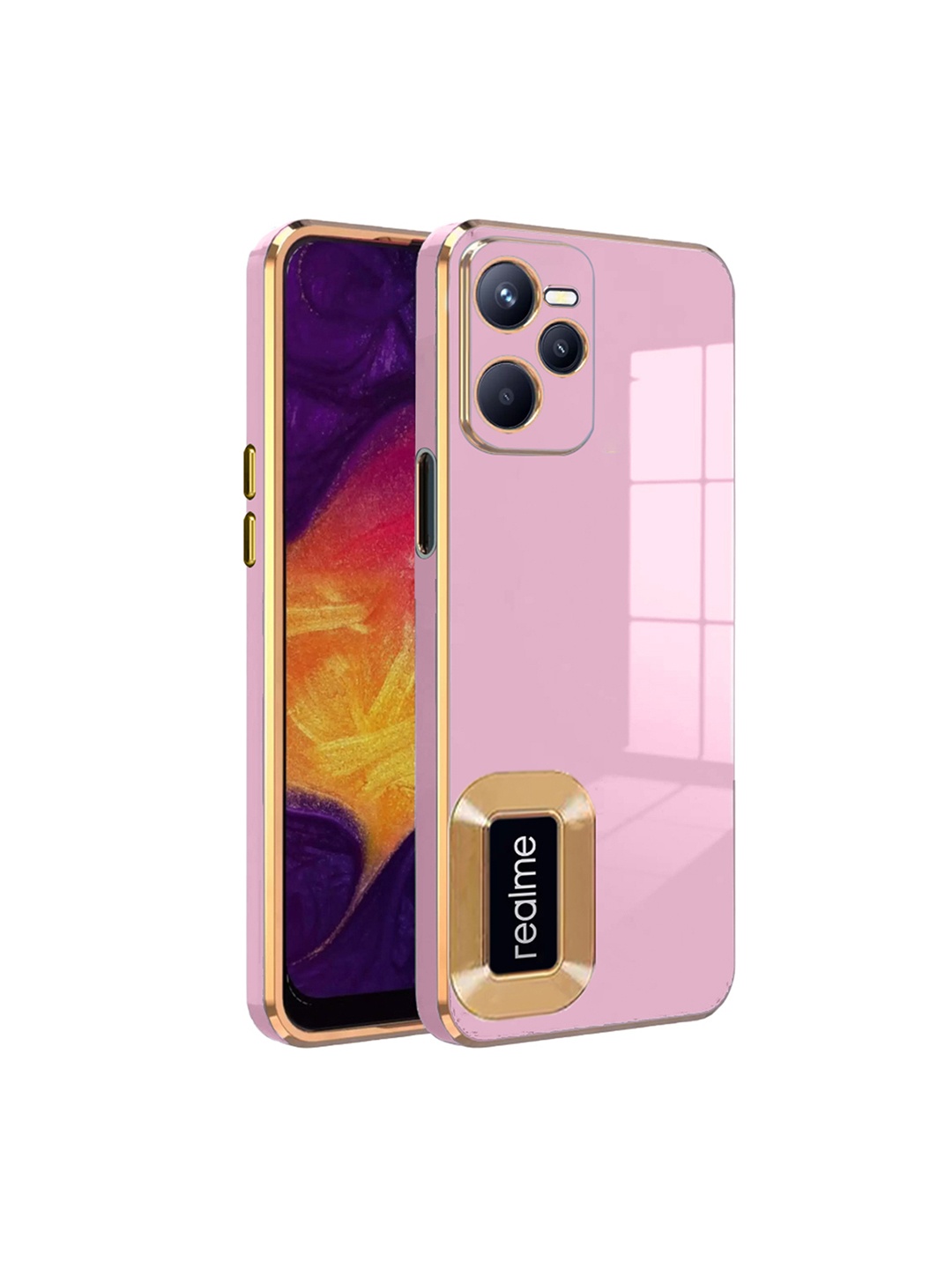 

Karwan Camera Protection REALME C35 Back Case, Pink