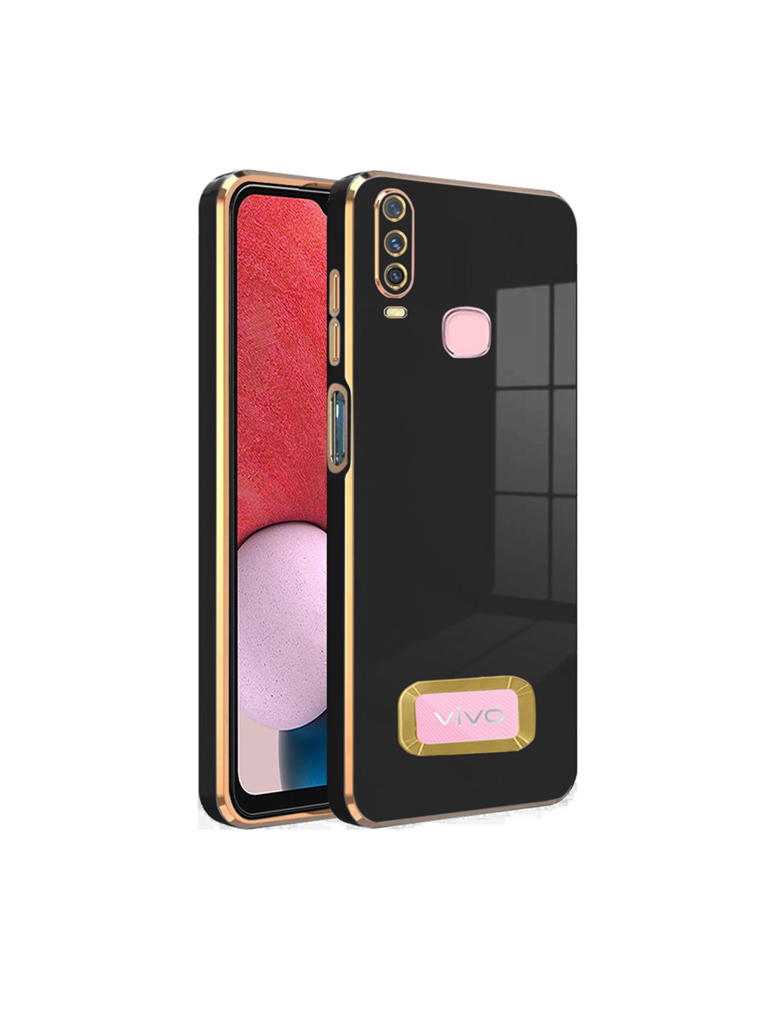 

Karwan Vivo Y17 Camera Protection & Phone Back Cover, Black